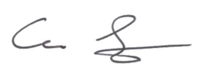 Unterschrift von Christian Grüning